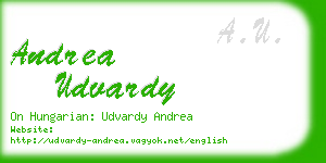 andrea udvardy business card